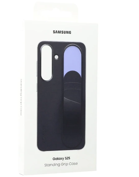 Dėklas Samsung Galaxy S25 Standing Grip Cover Juodas