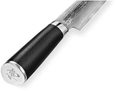 Samura DAMASCUS Universalus virtuvės pjaustymo peilis 230 mm iš AUS 10 Damasko plieno 61 HRC (67 sluoksniai)
