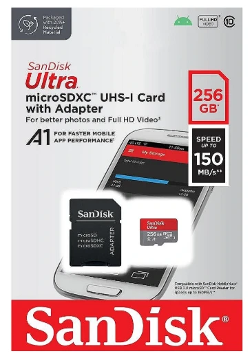 Atminties kortelė SanDisk Ultra Micro SDHC UHS-I Class 10, 32 GB, su adapteriu