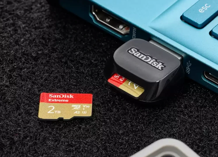 Atminties kortelė „SanDisk QuickFlow Micro SD UHS-I USB3.2“ (250/150 MB/s)