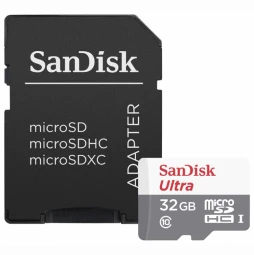 Atminties kortelė SanDisk Ultra Micro SDHC UHS-I Class 10, 32 GB, su adapteriu
