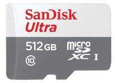 Atminties kortelė SanDisk Ultra Micro SDXC UHS-I Class 10, 512 GB, be adapterio