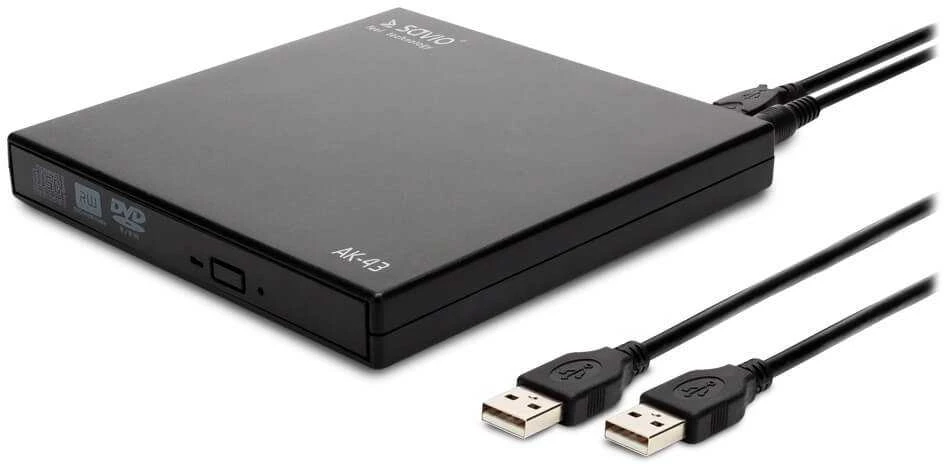 Išorinis DVD Rinkiklis - Savio AK-43 USB 2.0 Juodas