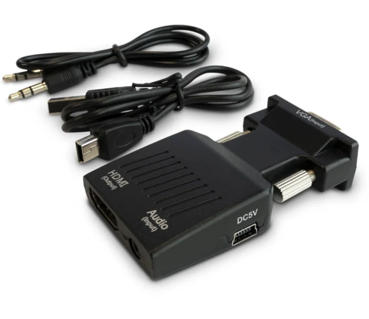 HDMI į VGA adapteris su audio kabeliu