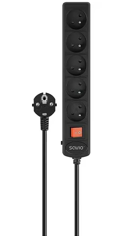 Savio maitinimo lizdas, viršįtampių apsauga, automatinis ilgintuvas, 5 lizdai, 3 m LZ-17