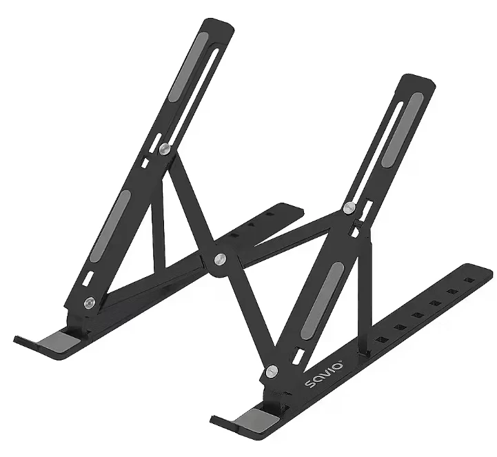 SAVIO PB-05 Office stand for laptop and tablet, juodas, aliuminio