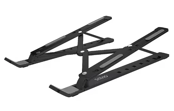 SAVIO PB-05 Office stand for laptop and tablet, juodas, aliuminio