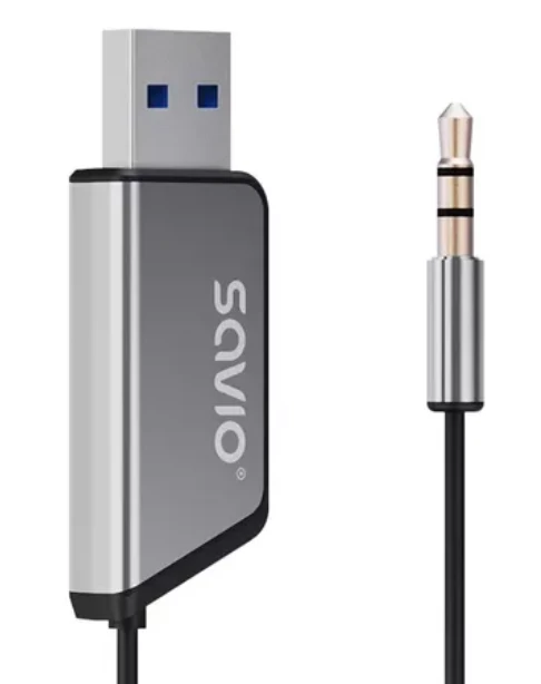 Savio TR-16 siųstuvo AUX adapteris su laisvų rankų funkcija, Bluetooth 5.3, Google Assistant/Siri