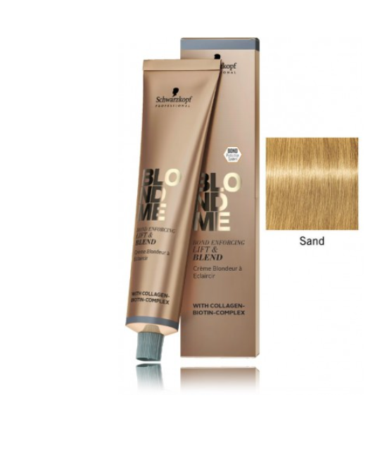 Schwarzkopf Professional BlondMe Bond Enforcing Lift & Blend plaukų dažai, atspalvis: Sand, 60 ml