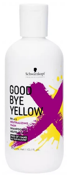 Geltonus tonus neutralizuojantis šampūnas Schwarzkopf Good Bye Geltona Šampūnas 300ml