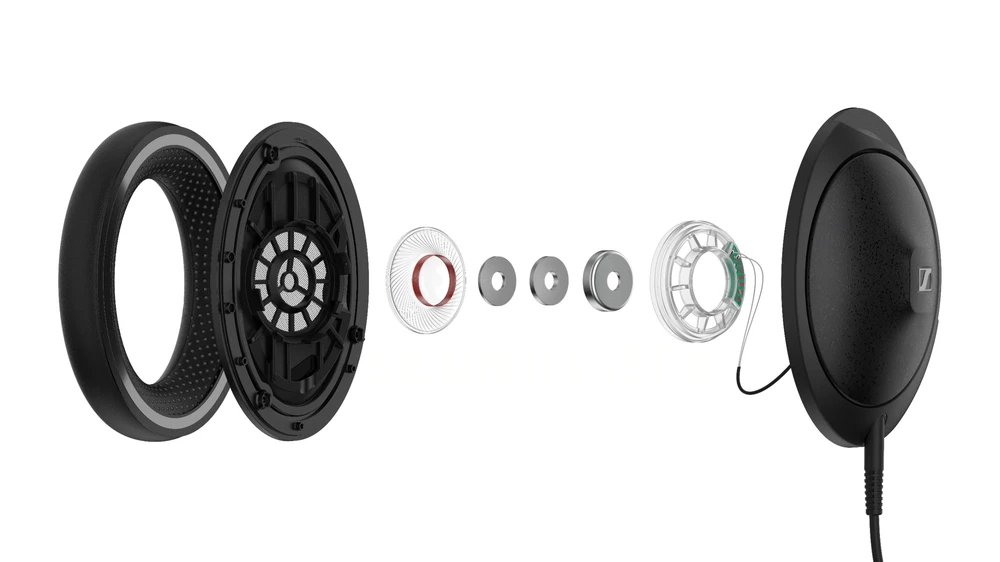 Sennheiser HD 620S vidinė garsiakalbio sandara
