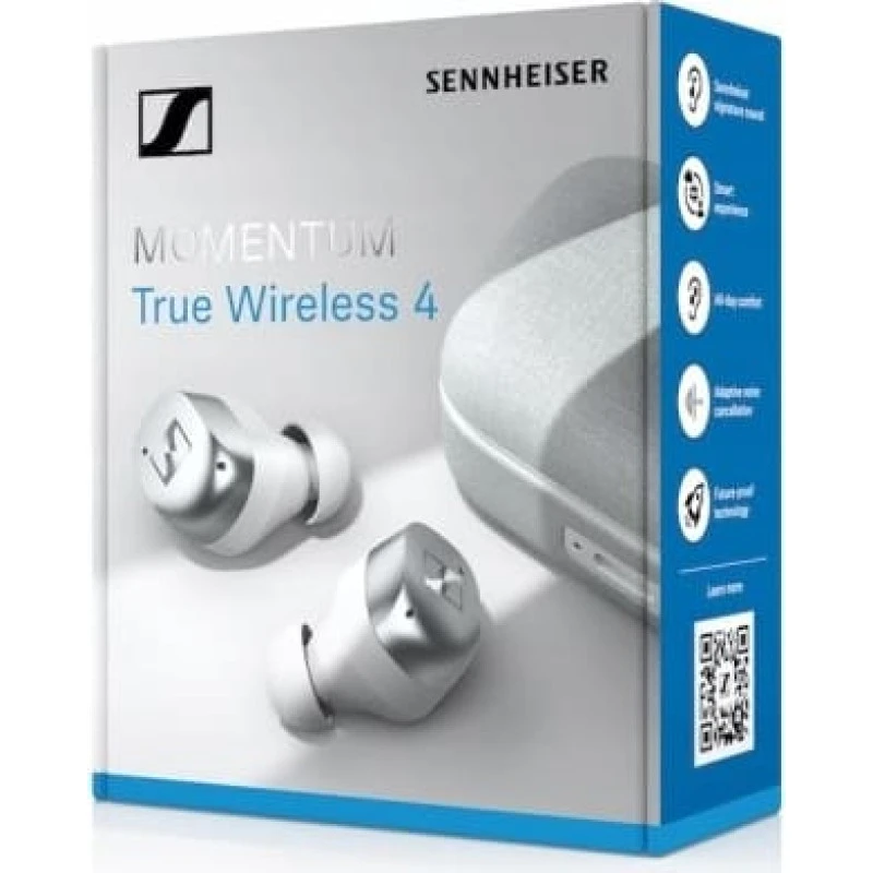 Sennheiser Momentum 4 TWS ausinės, Sidabrinės spalvos