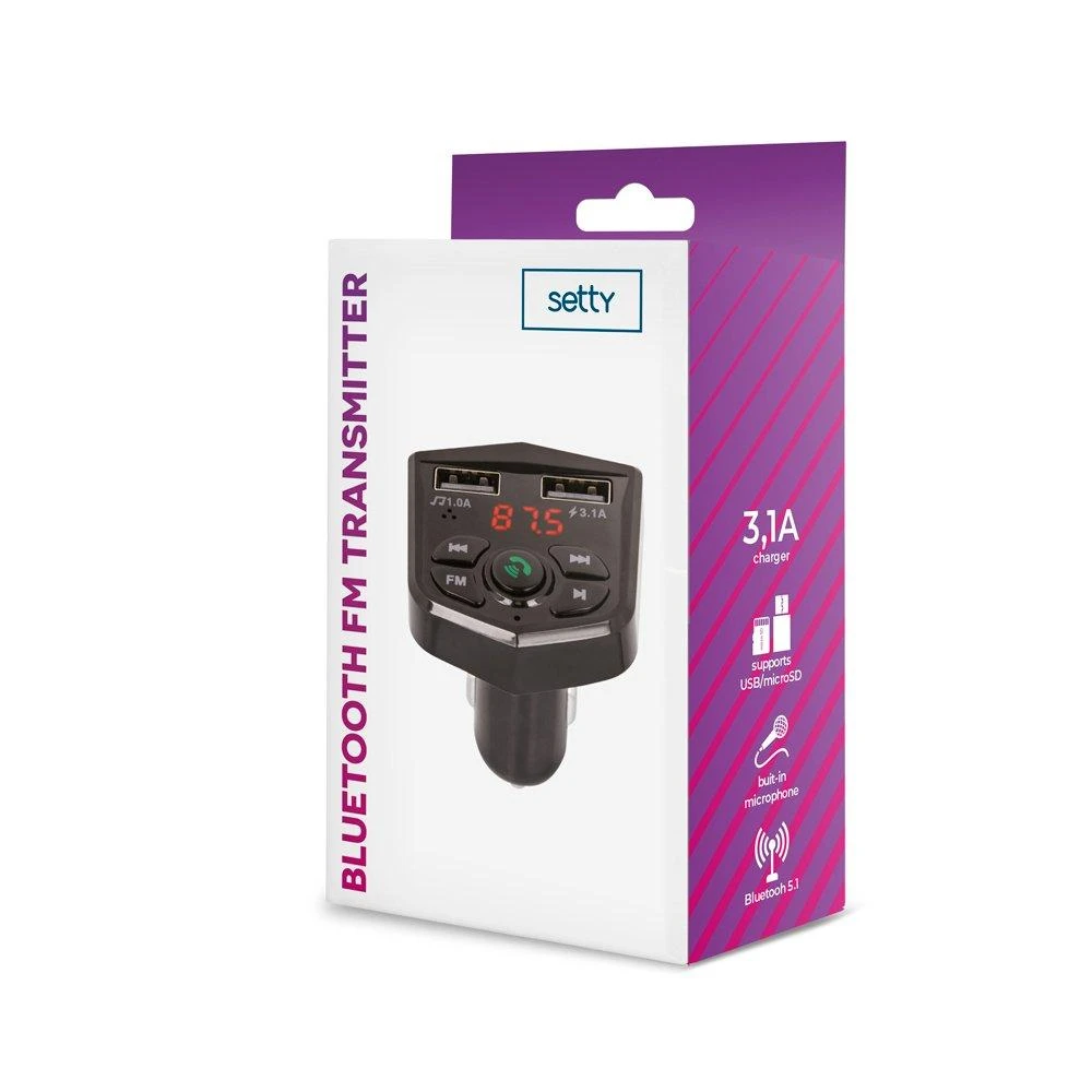 TelForceone "Setty" FM "Bluetooth" siųstuvas TFM-03