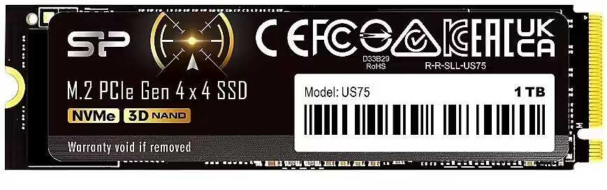 SILICON POWER COMPUTER & COMMUNICAT SILICON POWER SSD US75 1TB M.2 PCIe NVMe Gen4x4 NVMe 1.4 7000/6000MB/s
