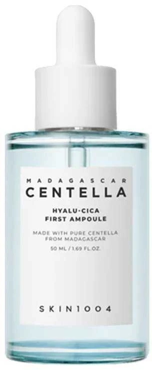 SKIN1004 Madagascar Hyalu-Cica First Ampoule Drėkinanti veido ampulė su centele ir hialurono rūgštimi, 50 ml