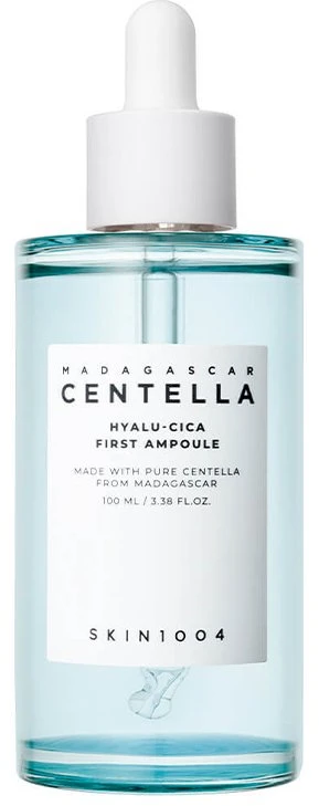 SKIN1004 Madagascar Hyalu-Cica First Ampoule Drėkinanti veido ampulė su centele ir hialurono rūgštimi, 100 ml