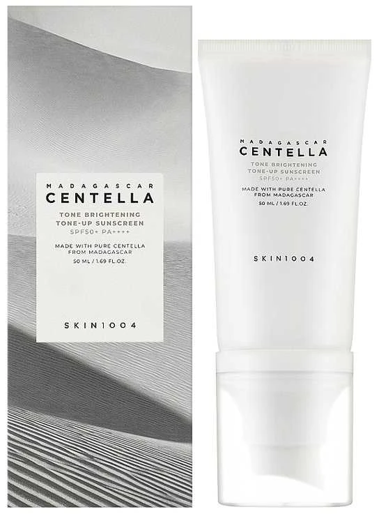 SKIN1004 Tone Brightening Tone-Up Apsauginis kremas nuo saulės veidui su SPF 50+ ir PA++++, 50 ml