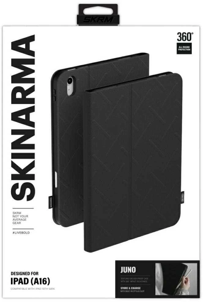 Dėklas Skinarma Juno skirtas Apple iPad 11" A16 (2025) / Apple iPad 10.9" 10 gen. (2022) juodos spalvos