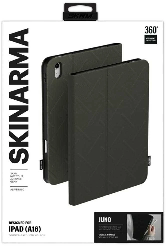 Dėklas Skinarma Juno skirtas iPad A16 2025 olive