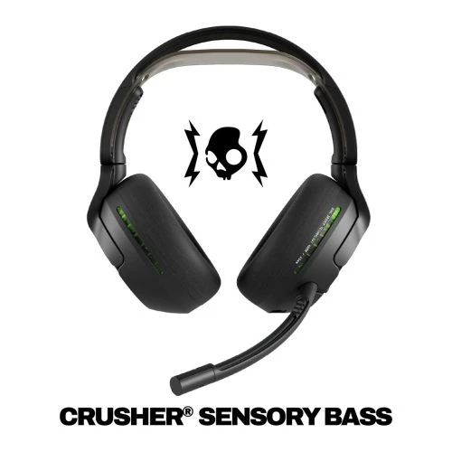 Skullcandy Crusher PLYR 720 Bluetooth Belaidės Over-ear Ausinės with Mic, BT 5.3, skirta XBOX, Juodas EU (S6PXW-T964)