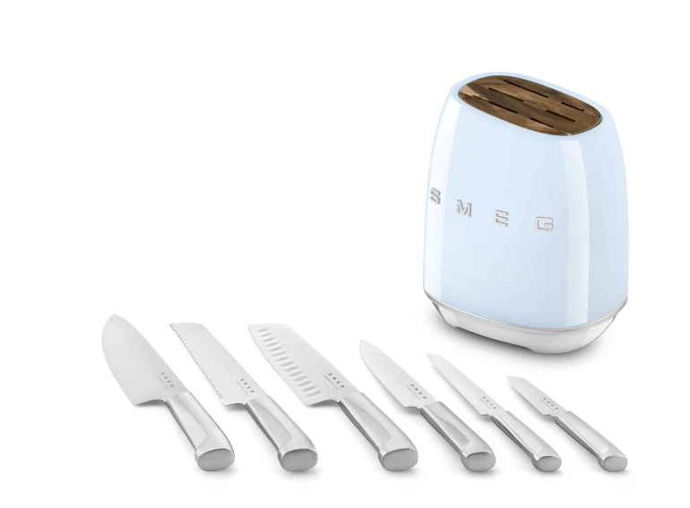 SMEG KNIFE BLOCK 50's STYLE PASTEL Mėlynas KBSF02PB