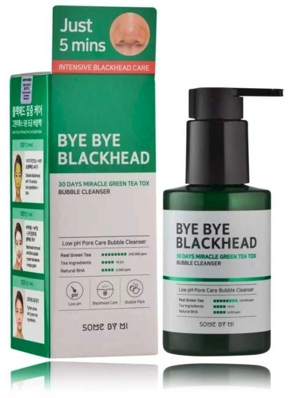 Some By Mi Bye-Bye Blackhead Cleanser Valomosios veido putos, 120 ml