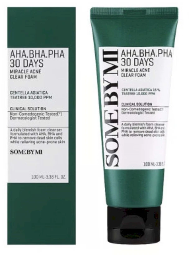 Veido prasiklis SOME BY MI AHA-BHA-PHA 30 DAYS MIRACLE ACNE CLEAR FOAM [100ml]-100ml