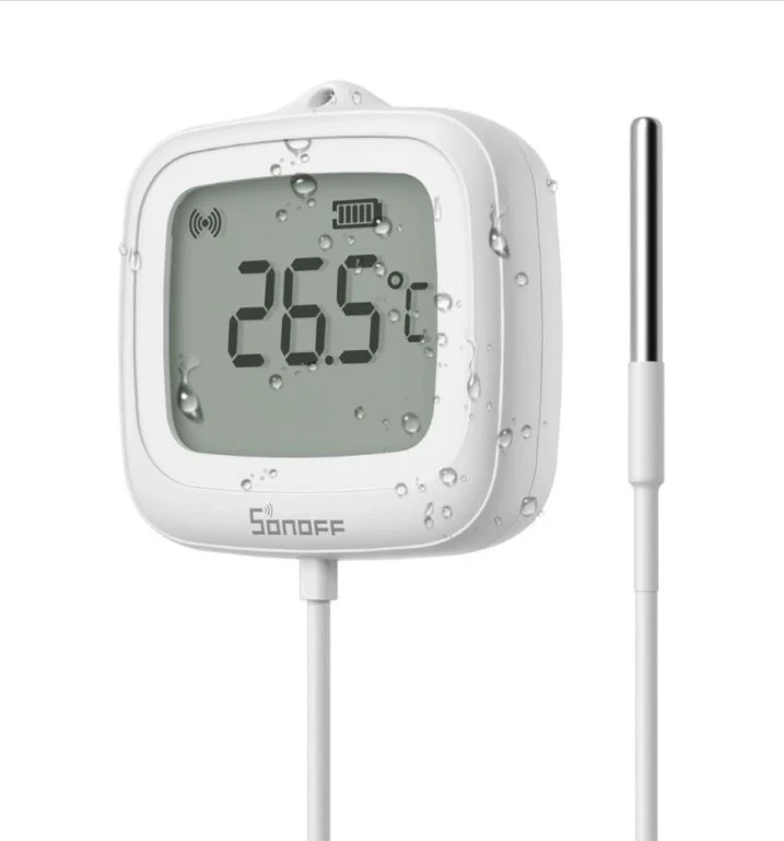 Sonoff SNZB-02LD Zigbee 3.0 temperatūros belaidis sensorius IP65