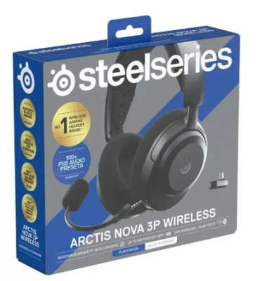 Steelseries Arctis Nova 3P belaidės žaidimų ausinės (juodos)