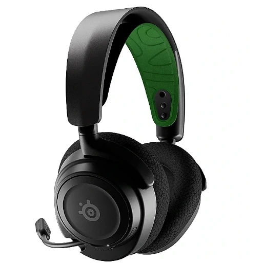 Belaidės ausinės su mikrofonu SteelSeries Arctis Nova 7X Over-Ear, Juodos/Žalios spalvos