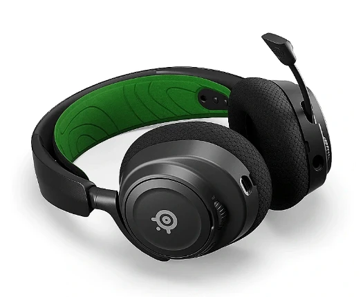 Belaidės ausinės su mikrofonu SteelSeries Arctis Nova 7X Over-Ear, Juodos/Žalios spalvos