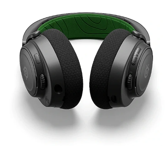 Belaidės ausinės su mikrofonu SteelSeries Arctis Nova 7X Over-Ear, Juodos/Žalios spalvos