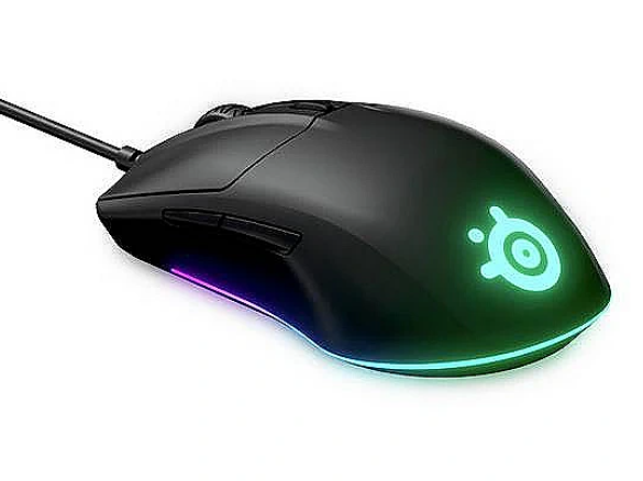 Žaidimų pelė SteelSeries su laidu Rival 3, Juodos spalvos