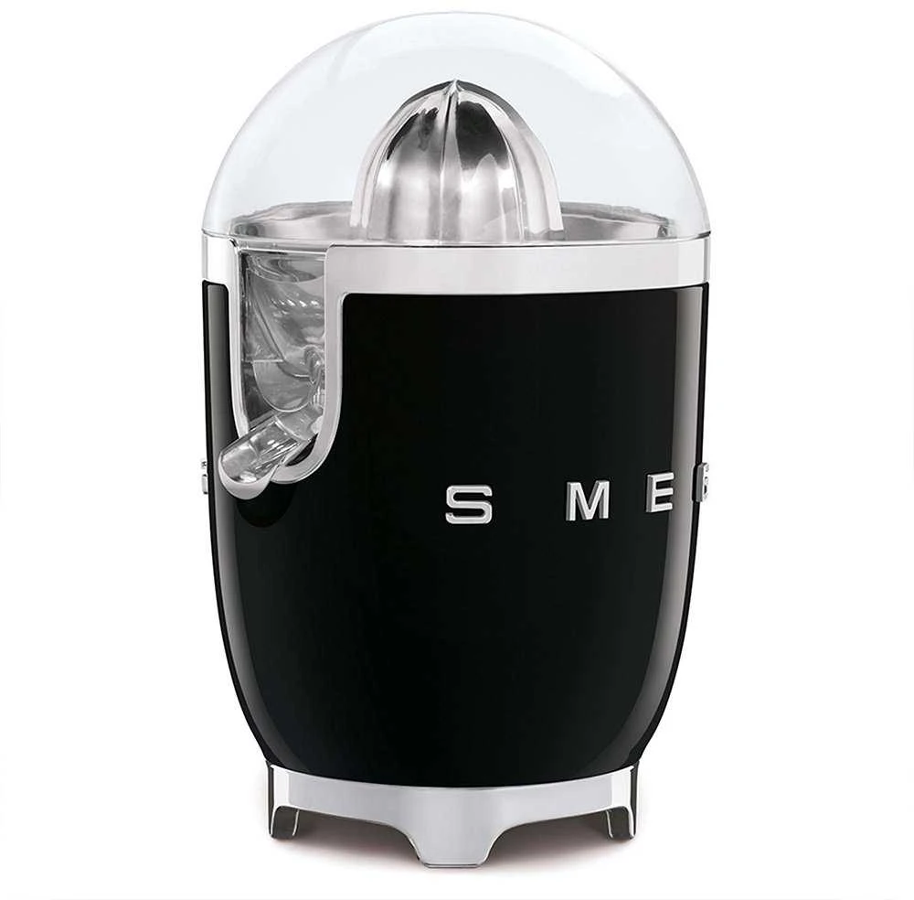 Smeg Citrusinių vaisių sulčiaspaudė CJF11BLEU, blizgi juoda