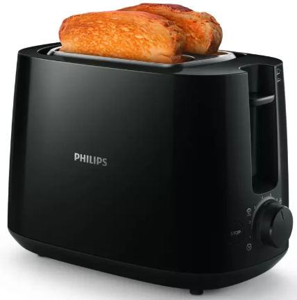 Philips Daily Collection HD2581/90 skrudintuvas 2 griežinėliai Juoda 830 W