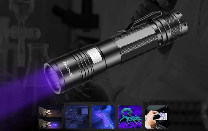 UV žibintuvėlis Superfire A5, 365NM