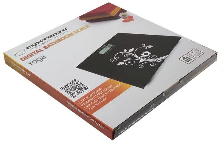 Vonios svarstyklės Esperanza Yoga EBS003 (juodos spalvos)