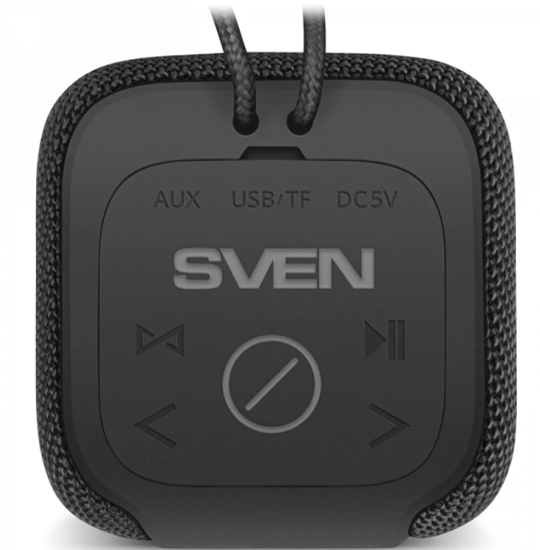 Speaker SVEN PS-205, juodas (12W, Atsparus vandeniui (IPx6), TWS, Bluetooth, FM, USB, Micro SD, 1500mA*h); SV-019761