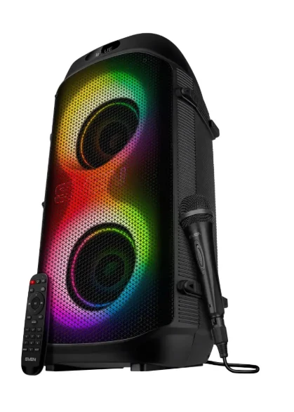 SVEN PS-850 (100 W, TWS, Bluetooth, FM, USB, Micro SD, LED ekranas, 8000 mAh)