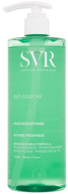 Svr Spirial Deo Douche dezodoruojantis dušo gelis su probiotikais nemaloniems kvapams mažinti, 400 ml