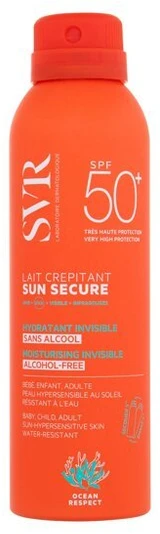SVR Sun Secure Lait Crepitant Purškiklis nuo saulės Spf50+, 200 ml