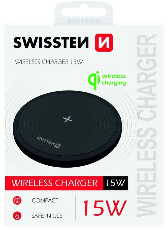 Swissten 15W belaidis įkroviklis su USB-C 1,5 m laidu