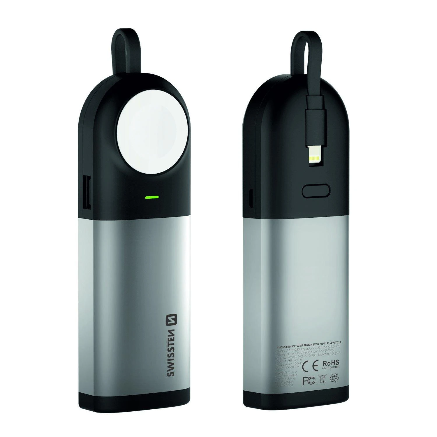 Swissten 2in1 Apple Watch MFi Power Bank 6700 mAh