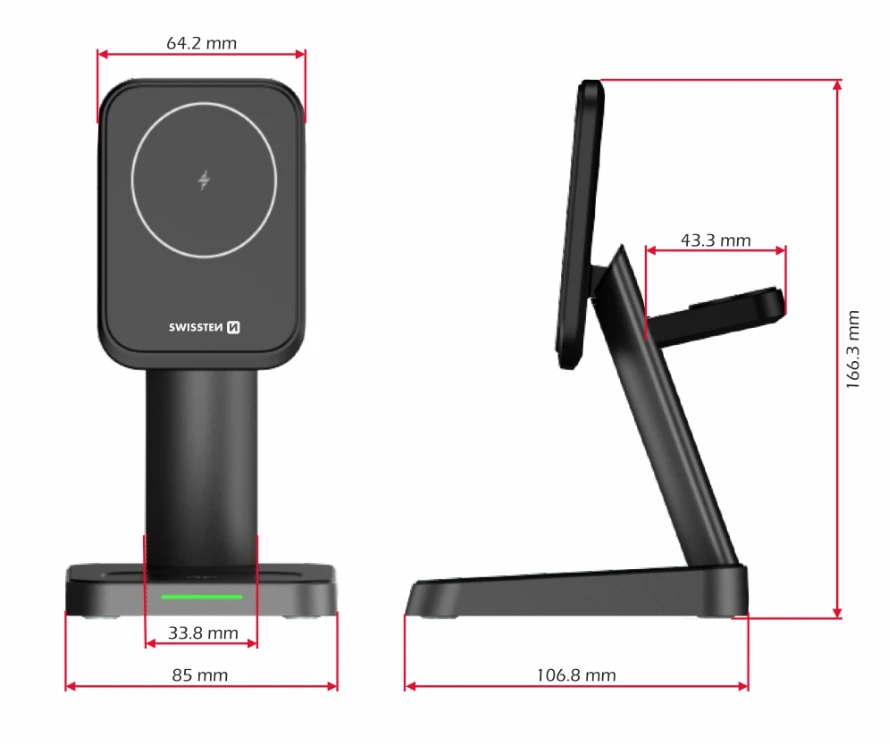 Swissten Įkroviklis Sourcing 3in1 MagStick Bezprzewodowa 22.5 W