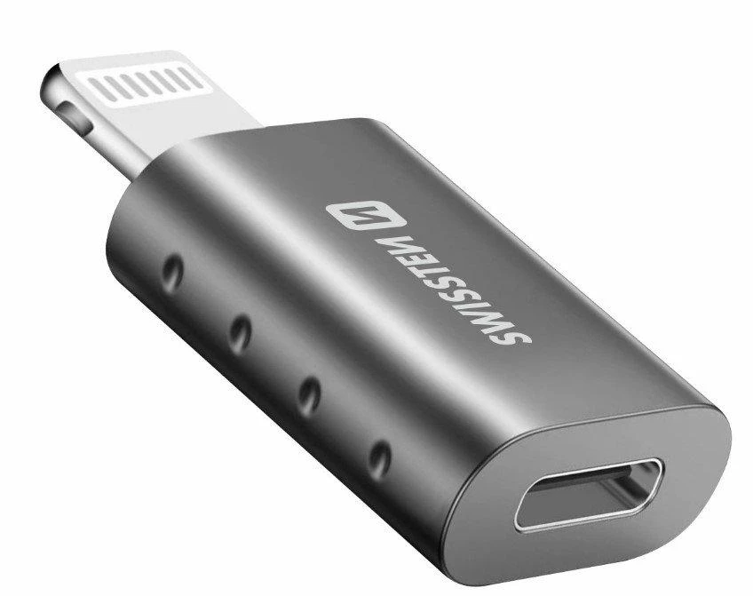Adapteris USB Swissten USB-C - Lightning Sidabrinė (55500400)