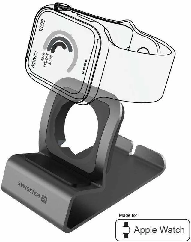 Swissten aliuminio stovas, skirtas Apple Watch