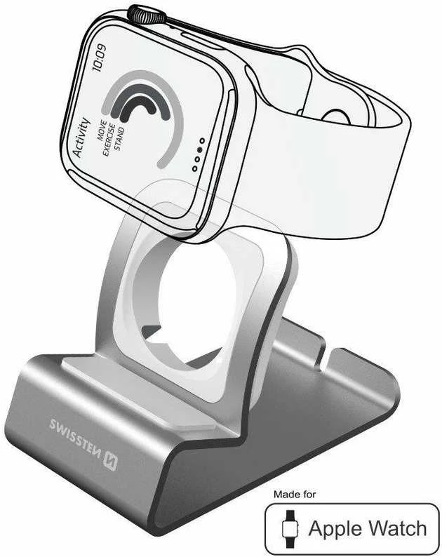 Swissten aliuminio stovas, skirtas Apple Watch