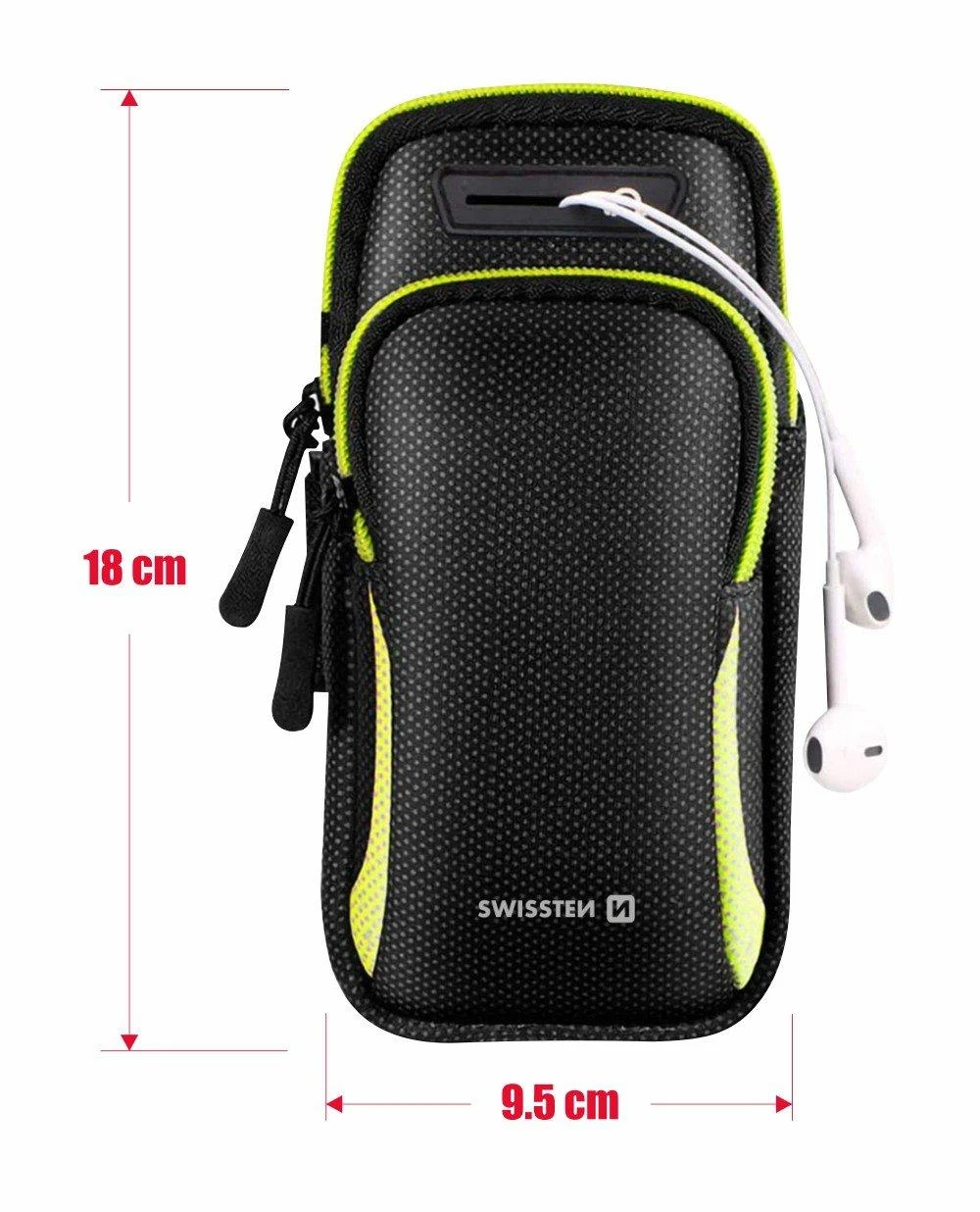 „Swissten“ mobiliojo telefono dėklas, skirtas 6,7 colių ekranui ir juodam ekranui.