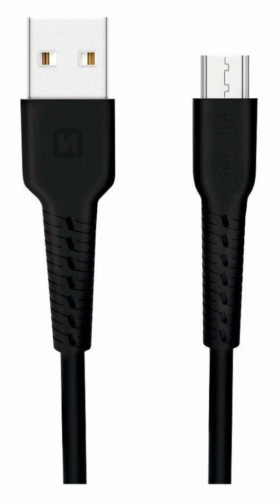Swissten USB - mikro USB 1.0m juoda