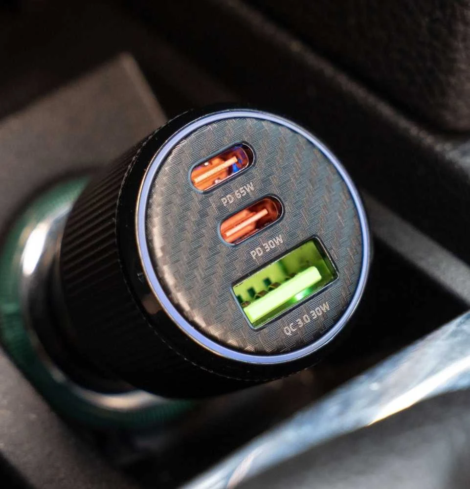 Įkroviklis Swissten Car Charger 2x USB-C PD / USB / 95W